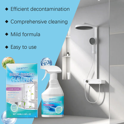 Jakehoe  Daily Shower Cleaner No-Rinse, No-Scrub, Daily Spray for Glass, Tile, Grout, Fresh Clean Scent
