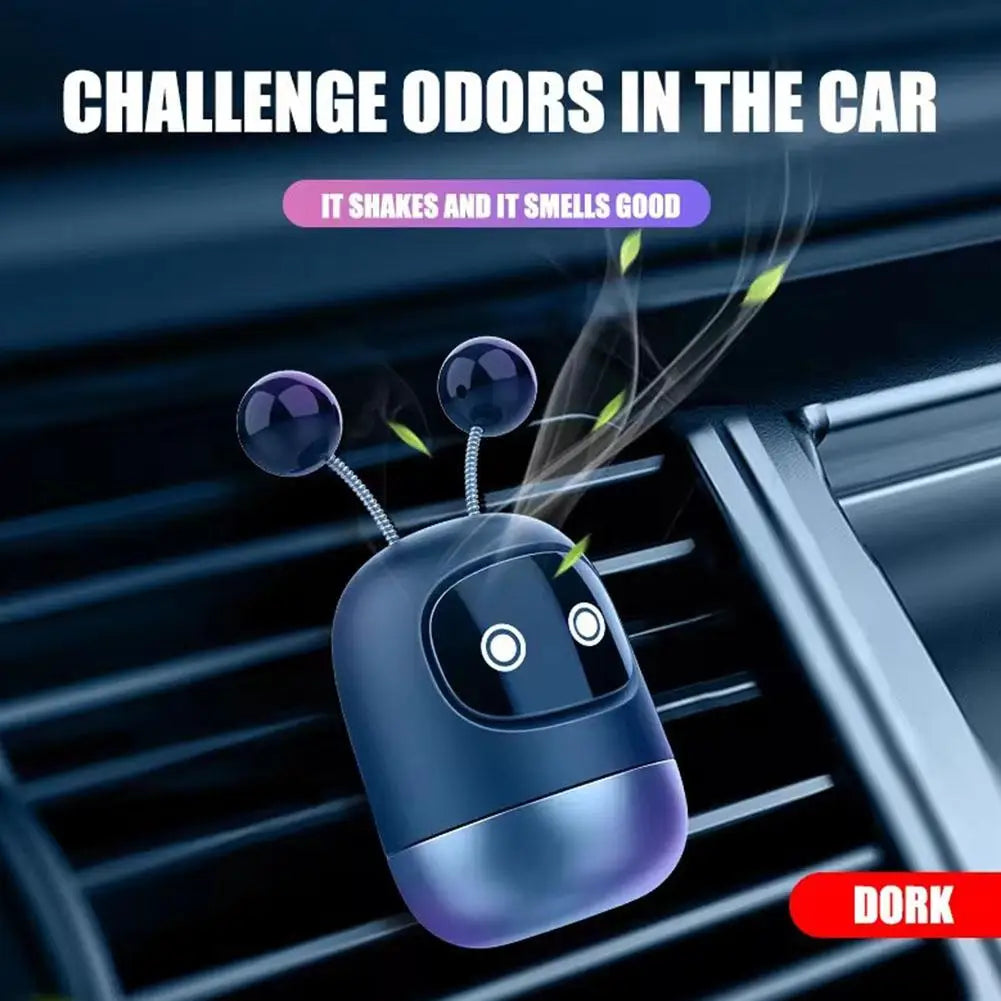 New Car Air Freshener Auto Mini Robot Air Vent Clip Parfum Flavoring Ventilation Outlet Aromatherapy Automotive Interior