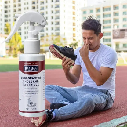 120ml Outdoors Shoe Deodorizer Odor Refresher Spray Removes Stubborn Odors Shoe Smell Fighter for Canvas Leather Gym Shoes
