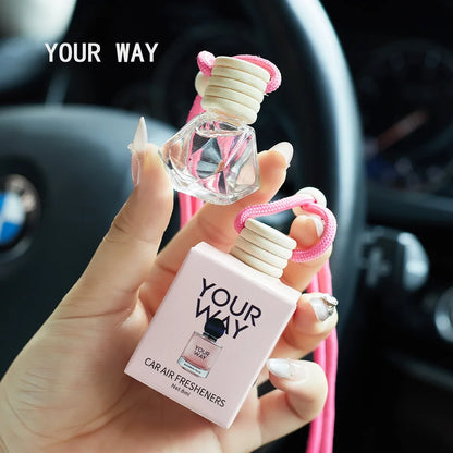 A car fragrance for automotive interior accessories, a long-lasting car air freshener that maintains a charming and fresh scent.