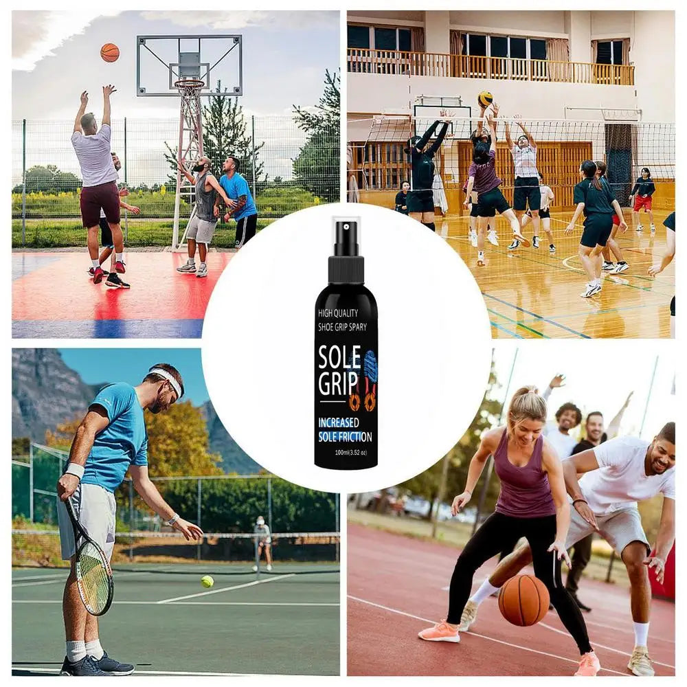 100ml Sole Grip Spray Basketball Anti-Slip Sole Spray for Improved Traction Sports Grip Enhancement Shoe Traction Enhancer