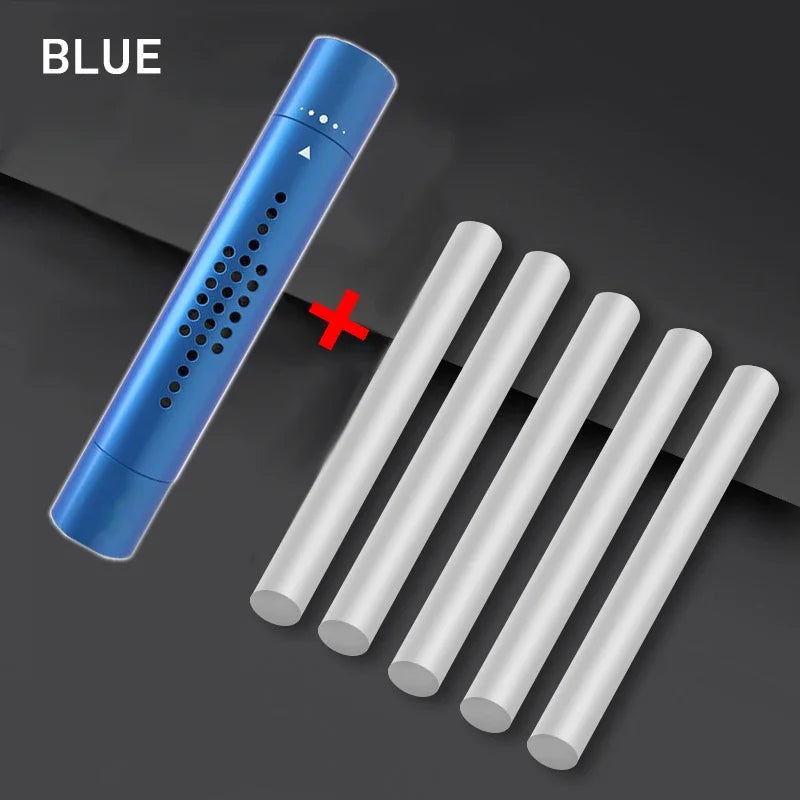 Car Air Vent Freshener Perfume Diffuser Metal Air Conditioning Outlet Clip with 5 Aroma Fragrance Sticks Auto Interior Accessory