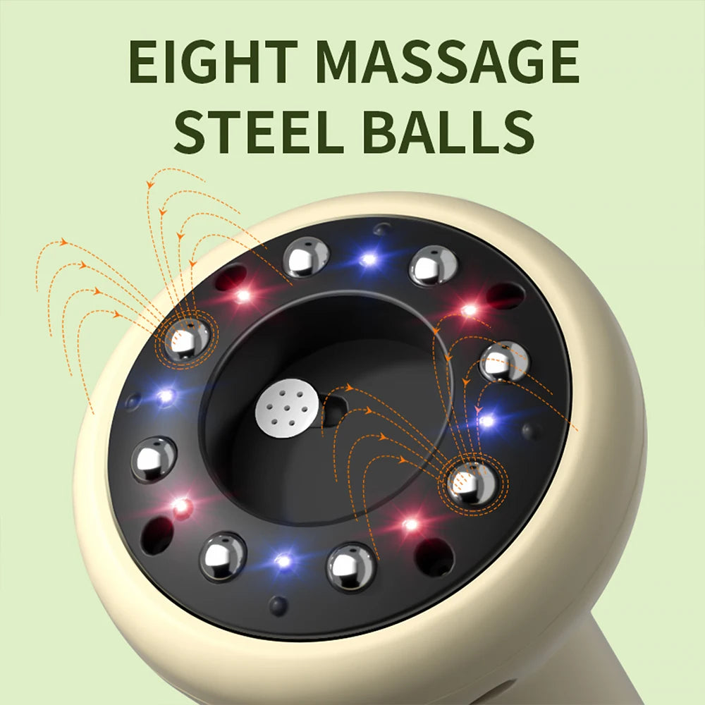 Electric Hot Stone Massager Warm Moxibustion Guasha Tool Wireless Hot Compress Body Scraping Physiotherapy Back Face Massage