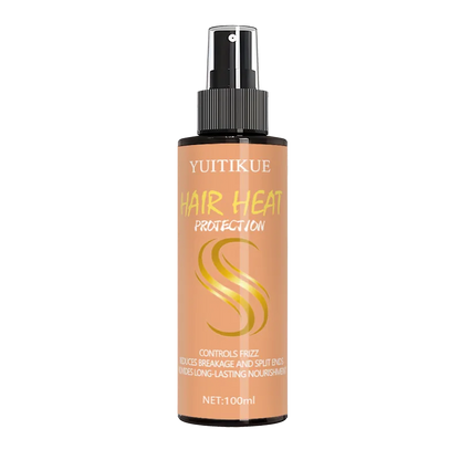 Hair heat care spray, anti-frizz, long-lasting styling, adds volume, nourishes hair, fresh shine, silky hair styling spray.