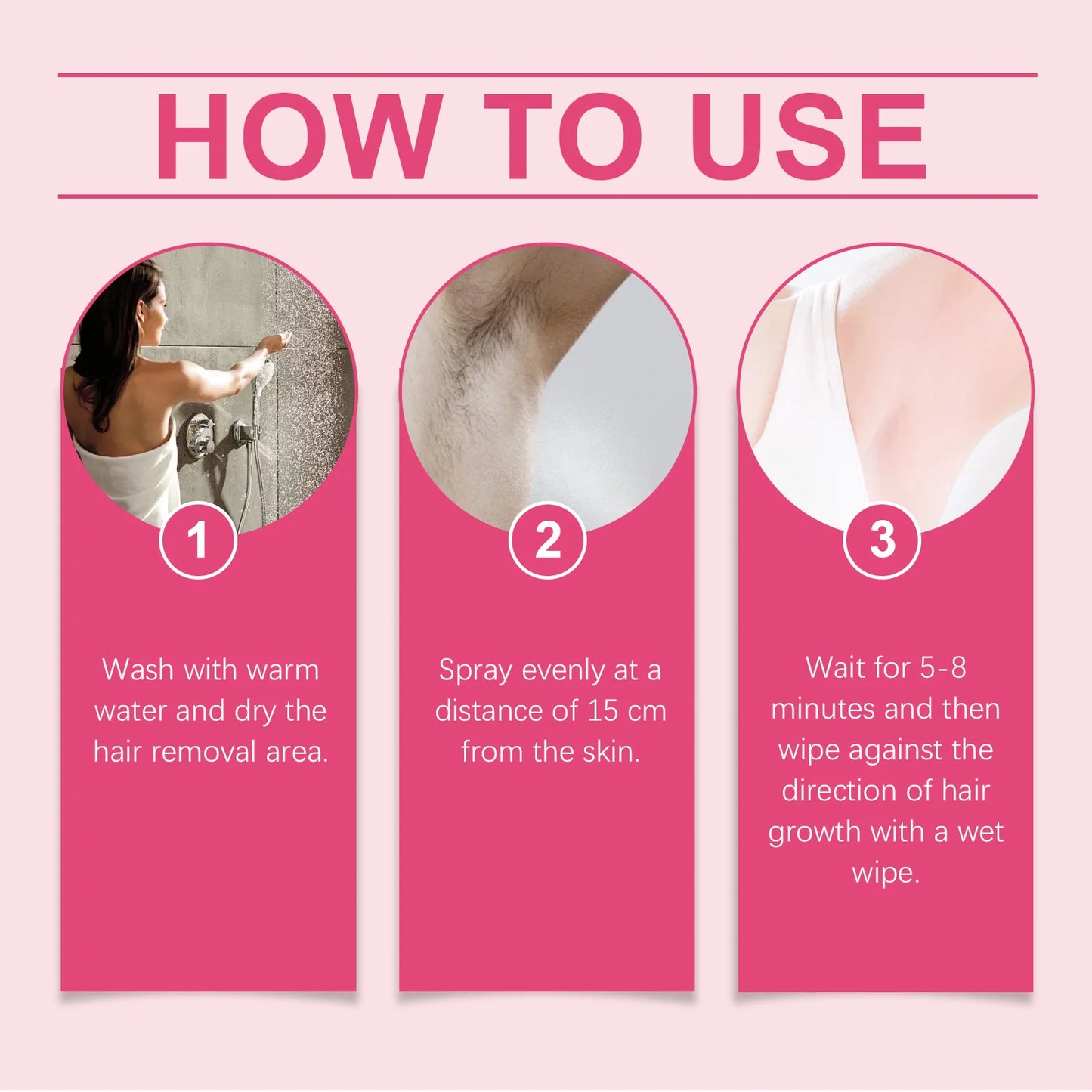 Hair Removal Spray Permanent Remove Armpit Leg Arm Intimate Areas Hair Soothing Delay Hair Growth Painless Depilatory For Women
