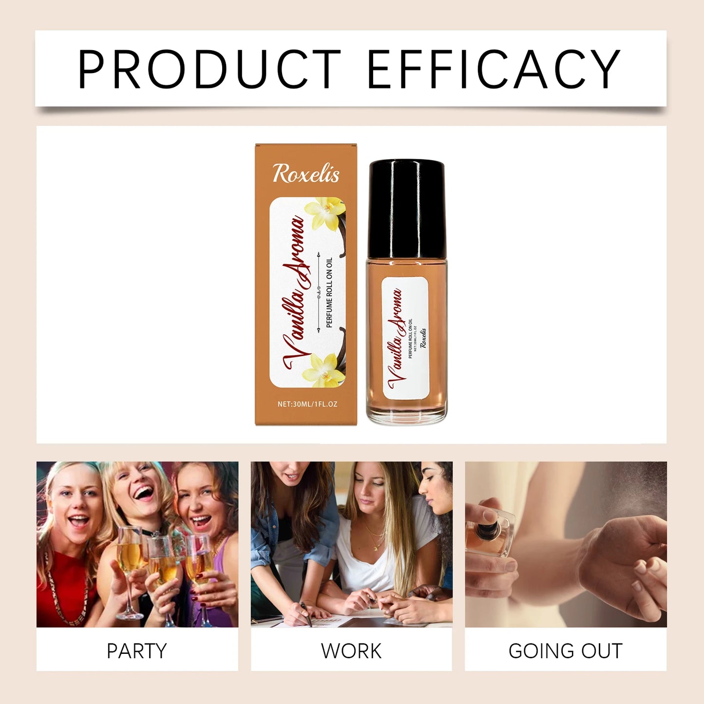 Women Pheromone Perfume Floral Scent All Day Fresh Long Lasting Fragrance Daily Dating Flirting Encourage Vanilla Roller Perfums