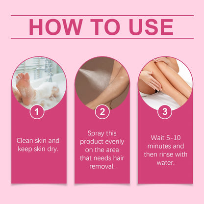 Painless Hair Removal Spray Permanent Fast Remove Body Armpit Leg Hair Growth Inhibitor Intimate Part Depilatory Cream for Men
