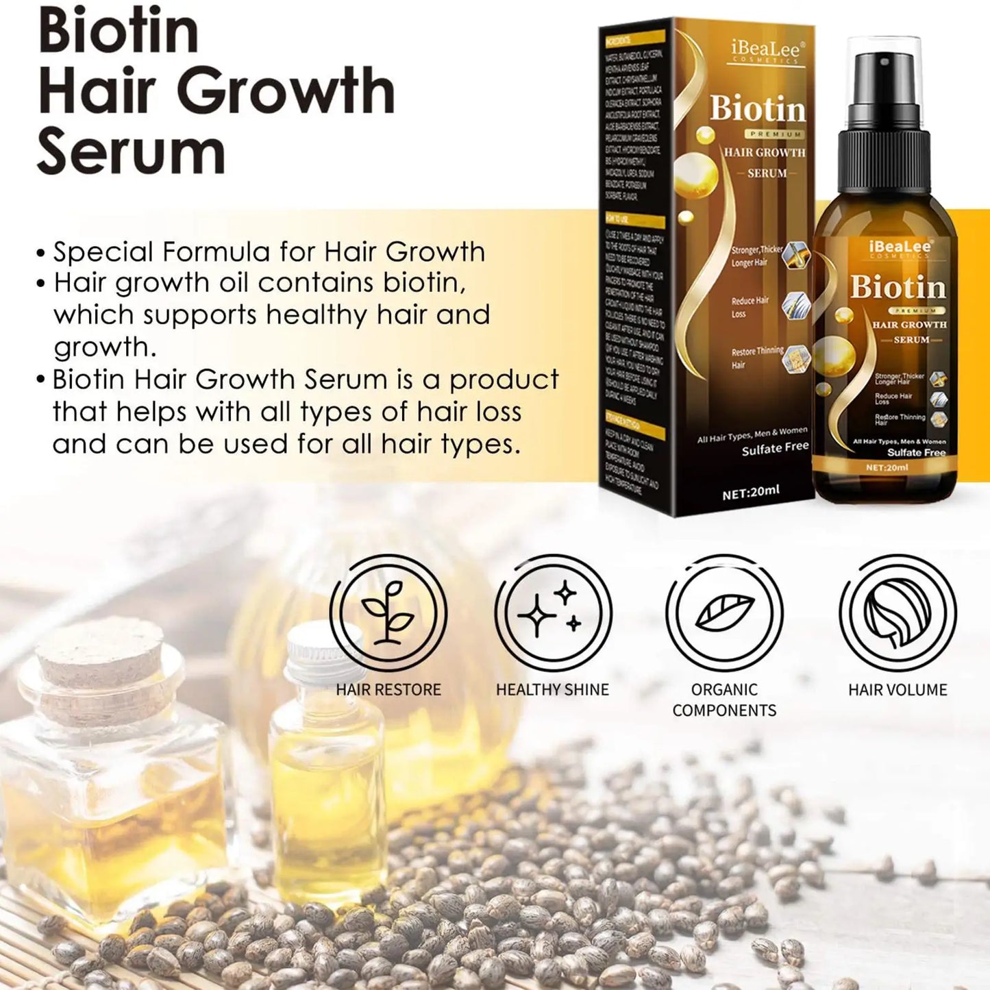 Scalp Repair Hair Thicken Conditioner Hair Thickening Care Products Beard Thickening Care Oil Serum Professional Hair Care