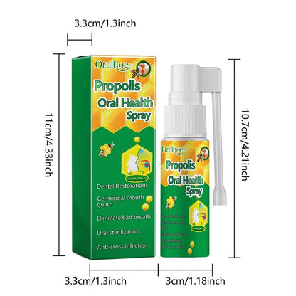 20ml Propolis Oral Spray Oral Treatment Effectively Clean Breath Keeps Oral Mouth Bad Care Refresh