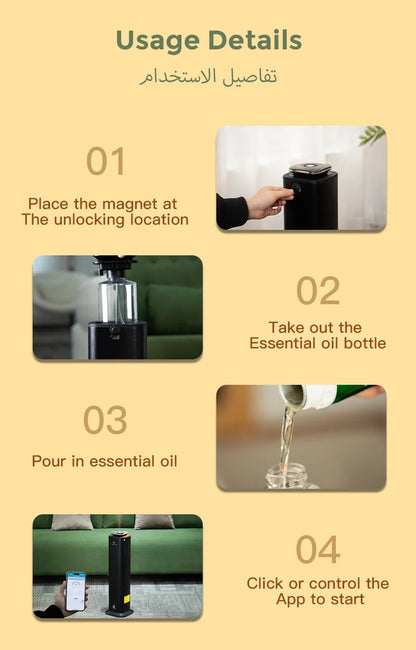 NAMSTE Home Air Freshener 800ML Essential Oils Fragrance Diffuser Fragrant Hotel Atmosphere 3000m³ Large Coverage