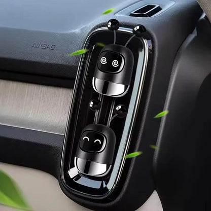 New Car Air Freshener Auto Mini Robot Air Vent Clip Parfum Flavoring Ventilation Outlet Aromatherapy Automotive Interior