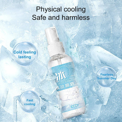 100ml Cooling Spray Refreshing Cool For Body Fine Mist Body Cooling Spray Safe Portable Instant Cooling Long Lasting Sprays