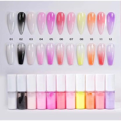 12 Color New Nails Spray Powder Gradient Ombre Nails Glitter Powder Spray Bottle Quick Drying Colorful Spray Powder Nails Care