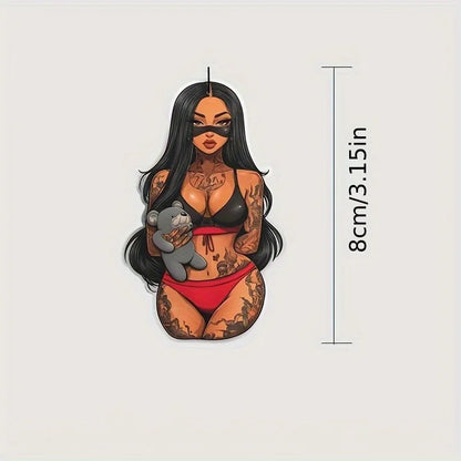 Beauty Girl Goddess Design Air Freshener Car Aroma Tablet  Long Lasting Car and Rearview Mirror Hanging Decor Drive