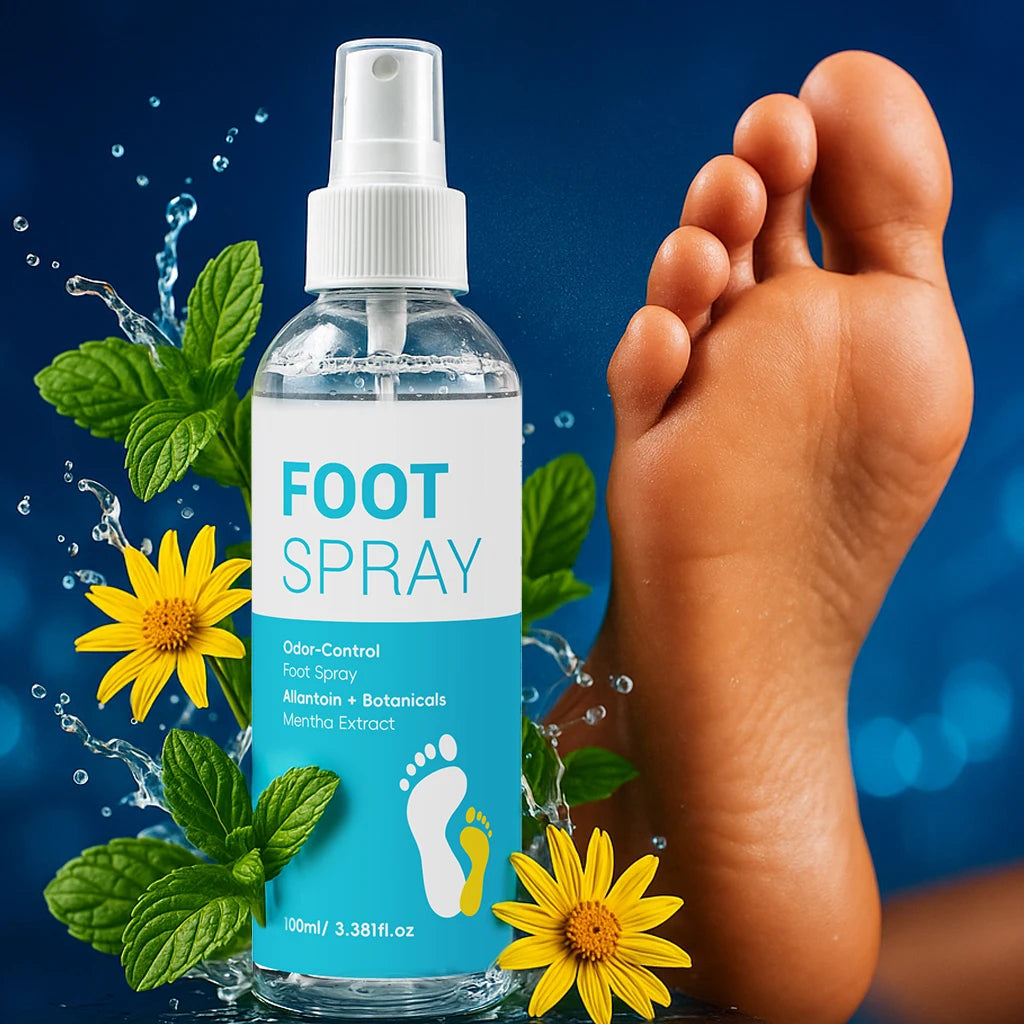 Foot Odor Eliminator Spray  ，Shoe Deodorizer - 100ml Fast-Acting Formula with Natural Extracts, Instantly Removes Odor
