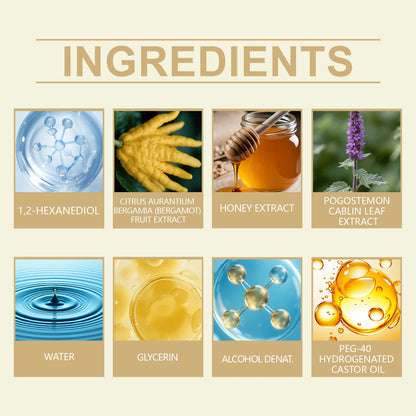 Honey Bergamot Unisex Perfume Mild Naturally Fresh Scent, Women's Charming Everyday Portable Fragrance Perfumes Mujer Originales