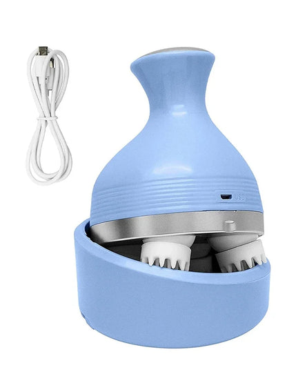 Electric Cordless Hair Scalp Massager with Kneading 4 Massage Nodes Handheld Portable Head Scratcher Massager Stress Relax