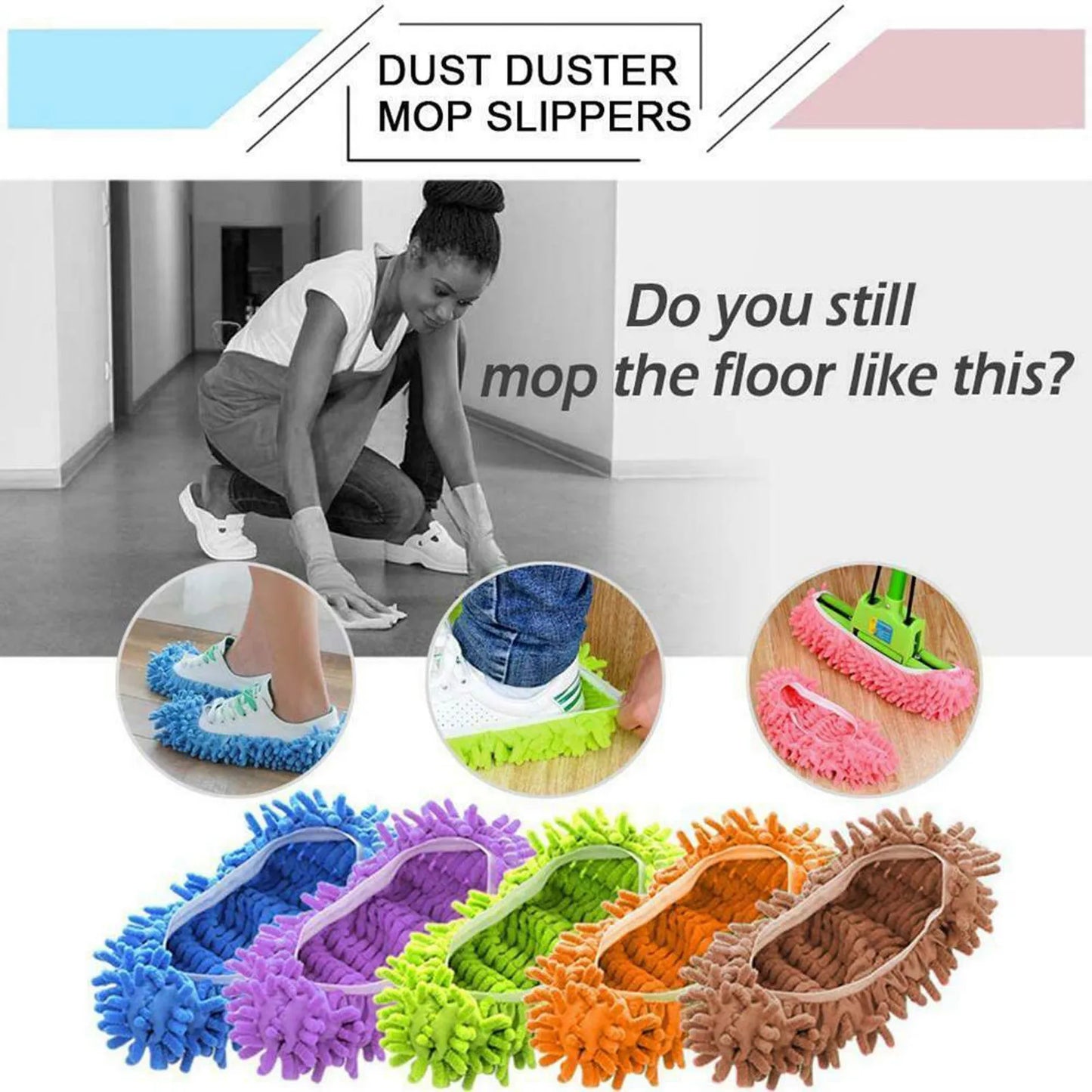 2PCS Multifunction Floor Dust Cleaning Slippers Lazy Mopping Shoes Home Floor Clean Micro Fiber Cleaning Shoes Cover для кухни