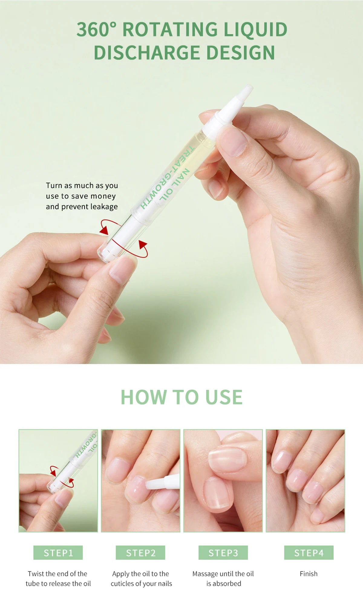 Nail Treat-Growth Oil Nail Nutrition Oil Pen Nail Treatment Cuticle Revitalizer Oil Prevent Nail Polish Agnail Nourish Skin