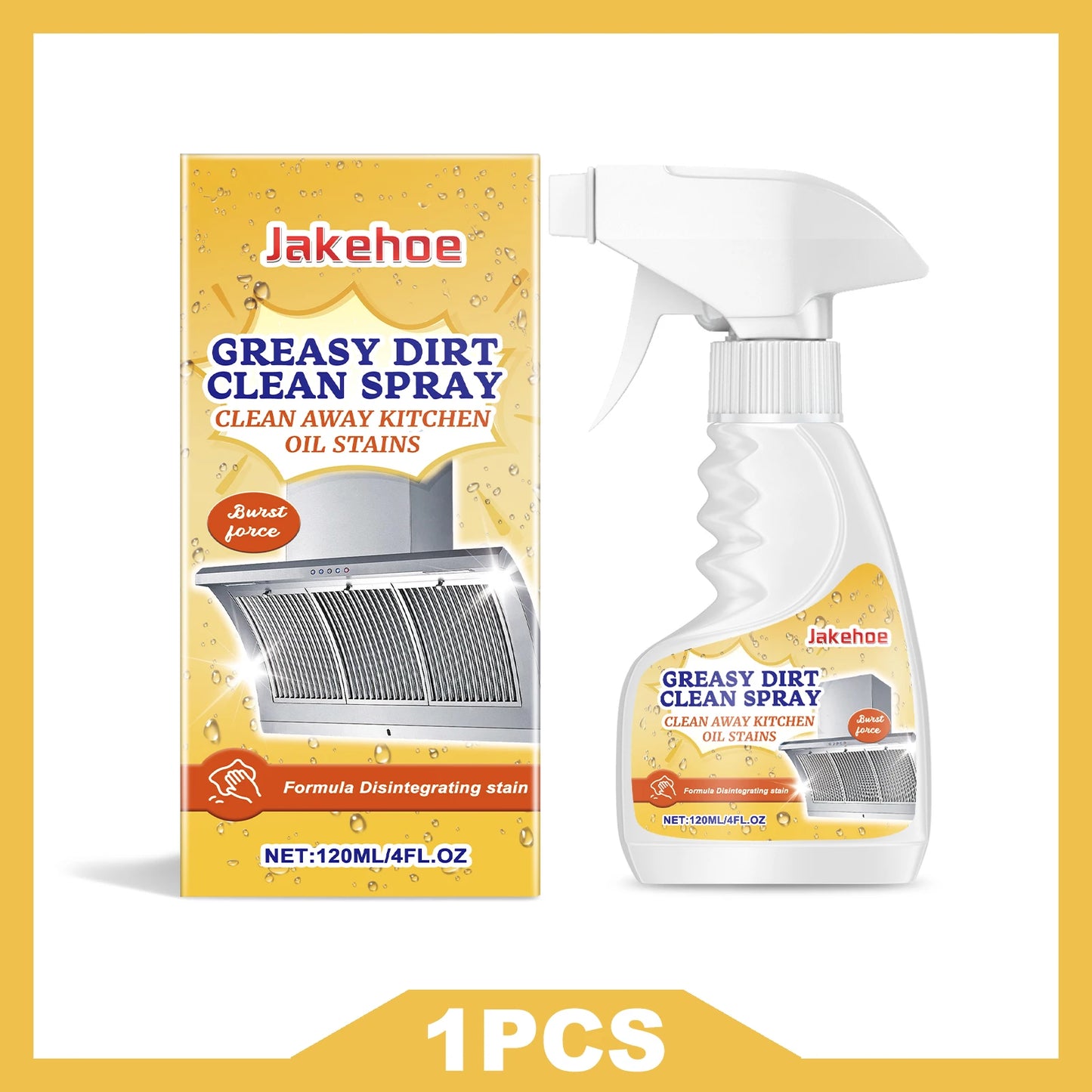 JAKEHOE Greasy Dirt Clean Spray Kitchen Powerful Remover Oil Multipurpose Dirt Degreaser Cleaning Agent Washing Home Use Cleaner