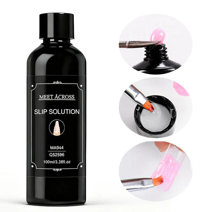 100ml Nail Liquid Slip Solution for Nails Flawless Nail Acrylic Extensions UV Gel Nail Polish Nail Art Manicure Design Tools