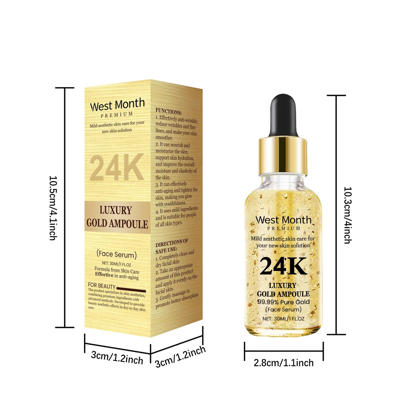 24k Gold Facial Skin Care Set Anti Wrinkle Fade Dark Circles Firming Moisturizing Repairing Eye Mask Essence Korean Cosmetics