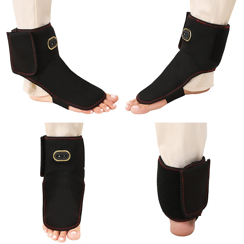 Ankle Brace Massager  - 3-Gear Heat & Vibration,Relieves Joint Pain & Swelling,Aids Sports Recovery,For Fitness Fans & Seniors