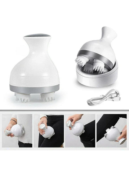 Electric Cordless Hair Scalp Massager with Kneading 4 Massage Nodes Handheld Portable Head Scratcher Massager Stress Relax