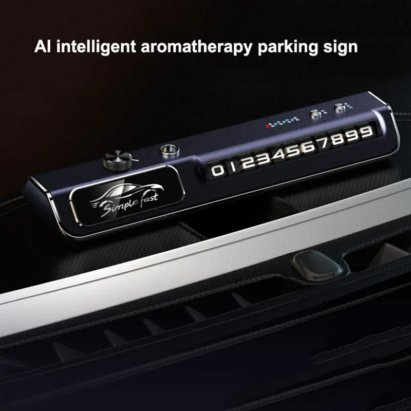 Car Air Freshener Multifunction RGB Music Pick-Up Car Perfume USB Rechargeable Automotive Smell Parking Phone License Plate Cool