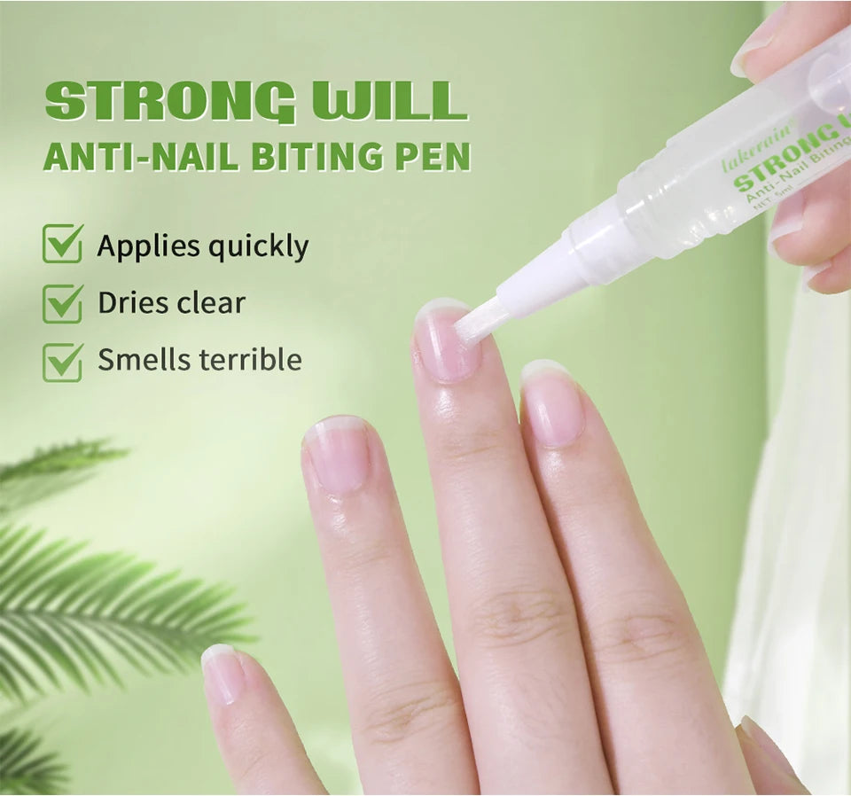 Strong Will Anti-Nail Biting Click Pen Stop Nail Biting Care Nails Improve Nail Biting Behavior Strong Bitter Aquamarine Pen