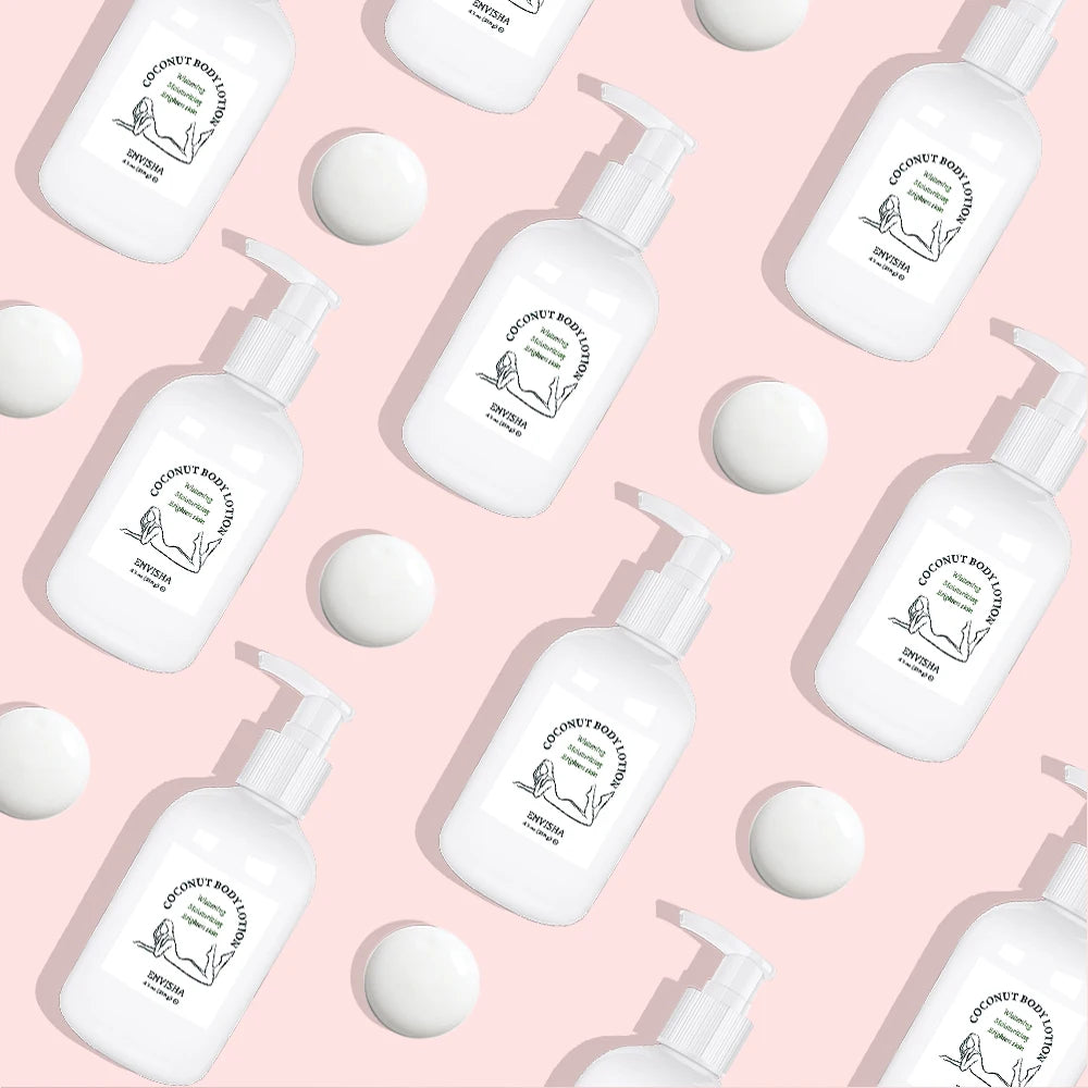 Skin Care Coconut Oil Face Body Lotion Cream Whitening Moisturizing Brightening Collagen Hyaluronic Acid Retinol Remove Melanin