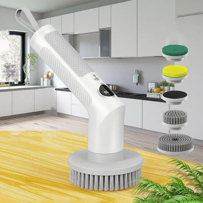 Kitchen Cleaning Tool USB 5 in 1 Cleaner Bathroom Bathtub Clean Brush Spin Scrubber Electric Cleaning Brush to Dishwashing Sink