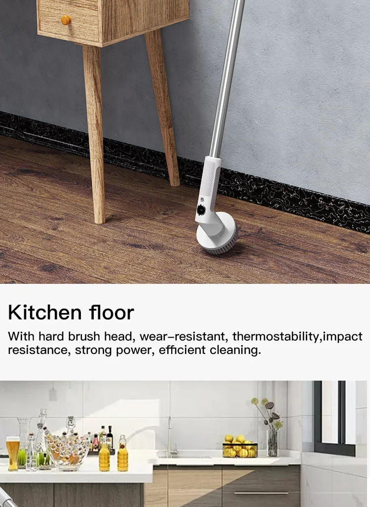 Kitchen Cleaning Tool USB 5 in 1 Cleaner Bathroom Bathtub Clean Brush Spin Scrubber Electric Cleaning Brush to Dishwashing Sink