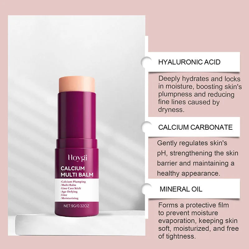 Calcium Volume Multi Balm Korean Skincare Stick Face & Eye Cream Collagen Deep Moisturizing Anti-Wrinkle Suitable for Pre Makeup