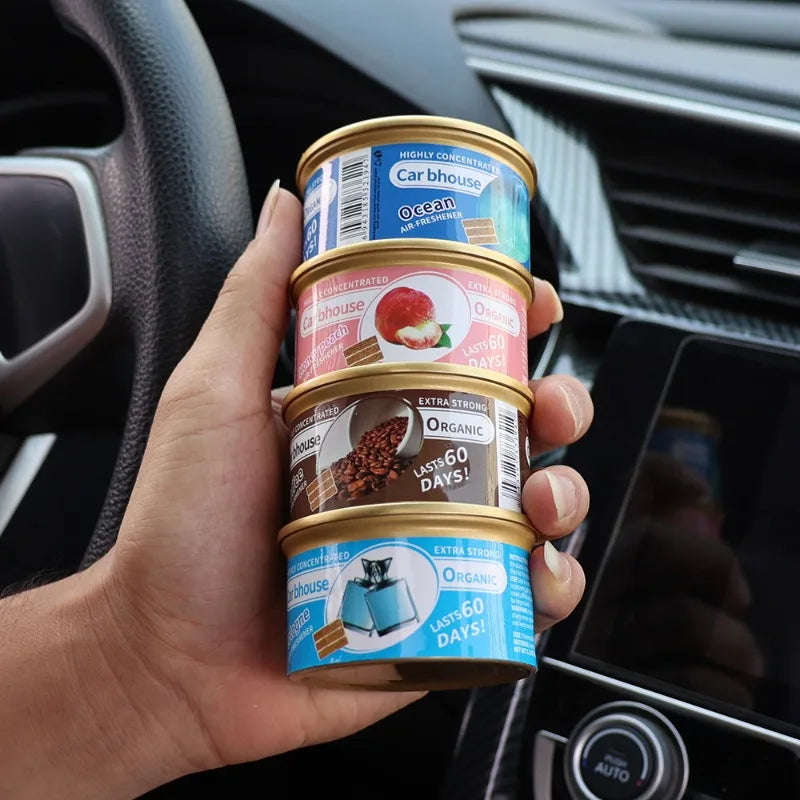 Car Air Freshener New Car Deodorant Fibre Air Freshener Wood Block Can Coffee Flavour Cars Aromatherapy Auto Deodorant Supplies
