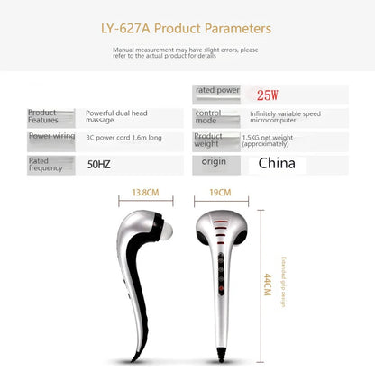 Massager stick   220V massage hammer neck waist hand-held multi-function body tapping meridian hammer back massage hammer