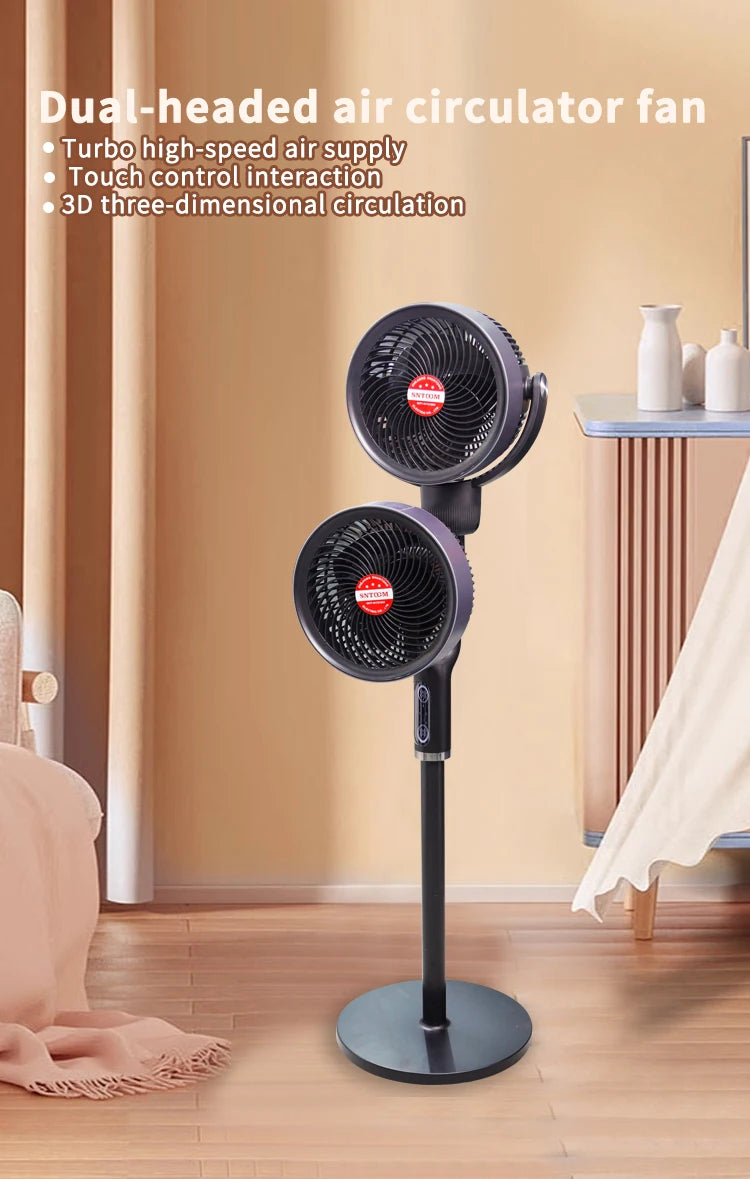 Variable-Frequency Household Electric Fan Soft-Noise Floor-Standing Air Circulation Cold Turbine For Bedroom Ventilation
