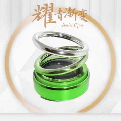 Car Air Freshener Solar Powered Double Ring Rotating Air Cleaner Automobile Interior Perfume Fragrance Diffuser Aromatherapy