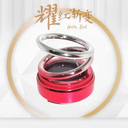 Car Air Freshener Solar Powered Double Ring Rotating Air Cleaner Automobile Interior Perfume Fragrance Diffuser Aromatherapy