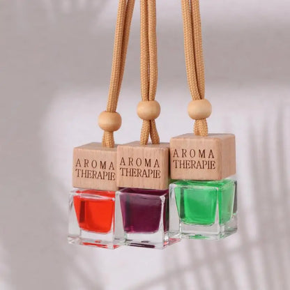 Wood Hanging Car Air Freshener Diffuser Perfume Aromatherapy Essential Oil Bottle Hanging Car Air Freshener Car Auto Accessories