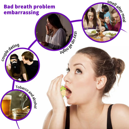 Mouth Freshener Spray Oral Spray Remove Bad Smoke Breath Long Lasting Sweet Fruity Grape Flavor Portable Kissing Cleaning Spray