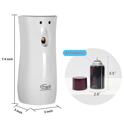 Air Freshener Spray Automatic Aerosol Dispenser Wall Mount/Free Standing Refillable Filling Fragrance for Home Room Office Hotel