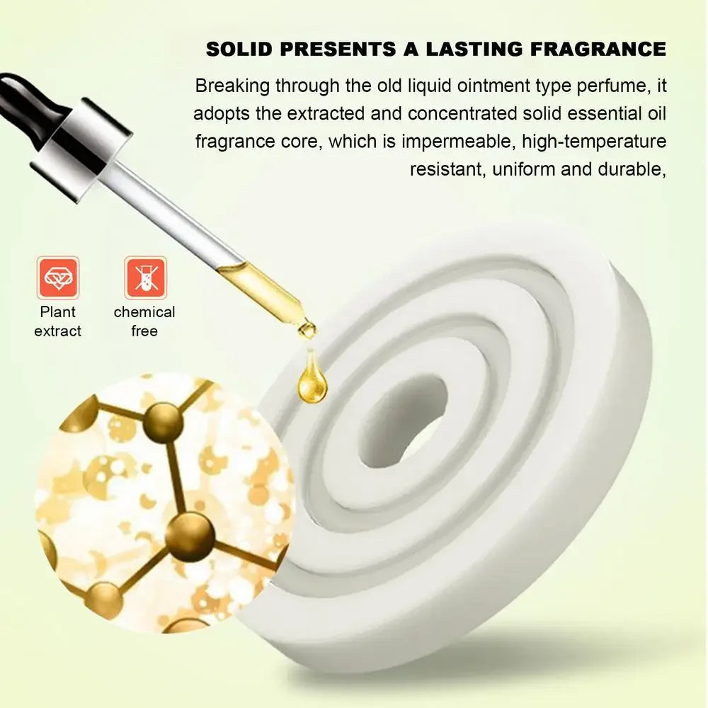 1PC Portable Kinetic Mini Car Air Freshener Solar Powered Double Ring Rotating Air Cleaner Perfume Fragrance Diffuser Decoration