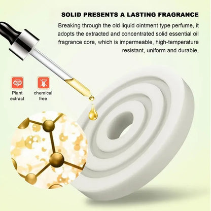 1PC Portable Kinetic Mini Car Air Freshener Solar Powered Double Ring Rotating Air Cleaner Perfume Fragrance Diffuser Decoration