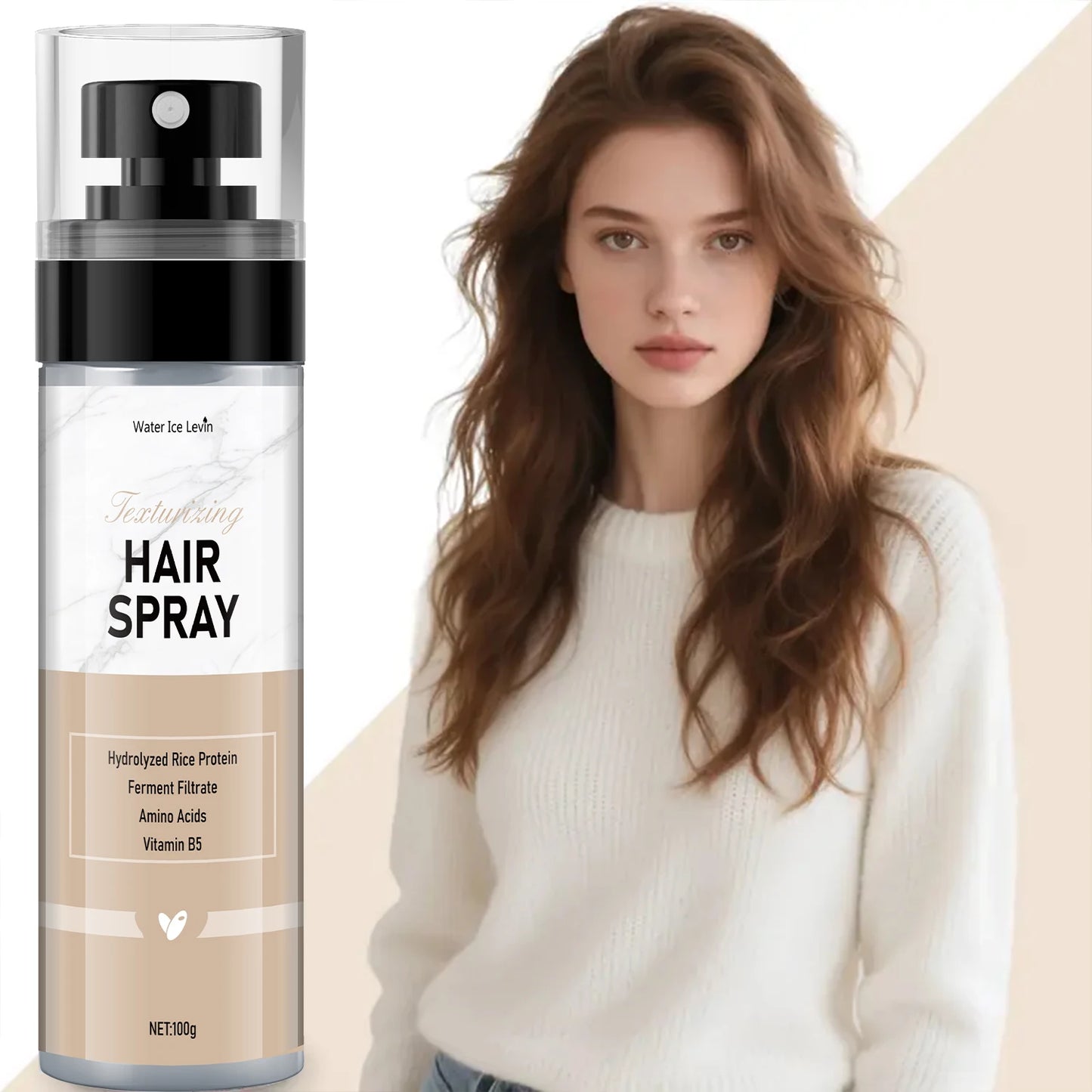 Texturizing Hair Spray - Contains Rice Protein, Moisturizing and Repairing Care, Amino Acids, Vitamin B5, Winter Hair Care