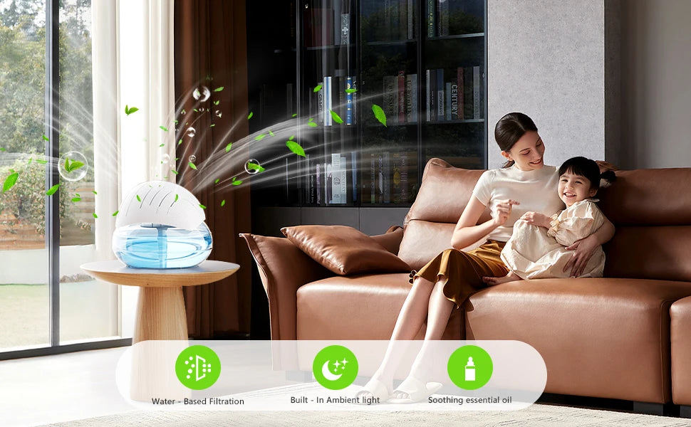 Air purifier aroma diffuser, essential oil air freshener, suitable for home, office, bedroom, warehouse, gifts