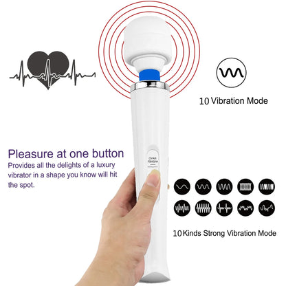 Multifunction Electric Body Massager 10 Speed Vibrations for Back/Neck/Leg Pain Muscle Pain Relief Deep Tissue Massage Stick