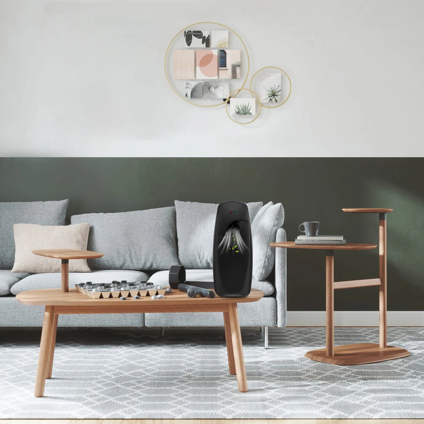 2Pcs Air Fresher Spray Dispenser Household Wall-mounted Automatic 3  Adjustable Mode  Aroma Diffuser Toilet Room Odor Eliminator