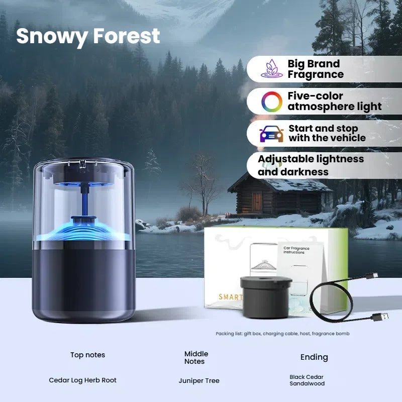 2025 Model Smart Car Air Freshener - Premium Automotive Fragrance Device with Cloud-View Atomization, Filling the Car with Fragr