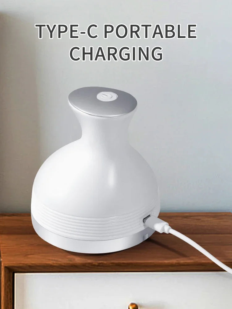 Electric Cordless Hair Scalp Massager with Kneading 4 Massage Nodes Handheld Portable Head Scratcher Massager Stress Relax